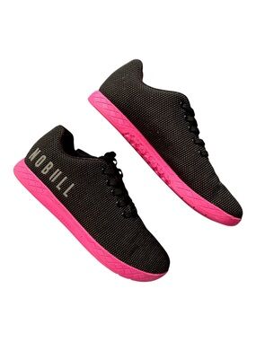 NOBULL Black and Pink Knit Sneakers